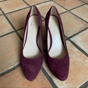 NWOT Cole Haan violet suede heels